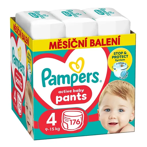 PAMPERS Pants veľ.4 Plienkové nohavičky 9-15 kg 176 ks
