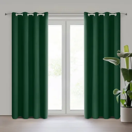 ArtFir Zatemňovací záves LOGAN K | tmavozelená 140 x 270 cm