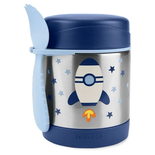 SKIP HOP Spark style termoska na jedlo s lyžičkou/vidličkou od 3 rokov raketa 325 ml