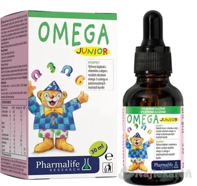 Pharmalife Omega Junior Detské Omega 3 kvapky 30 ml