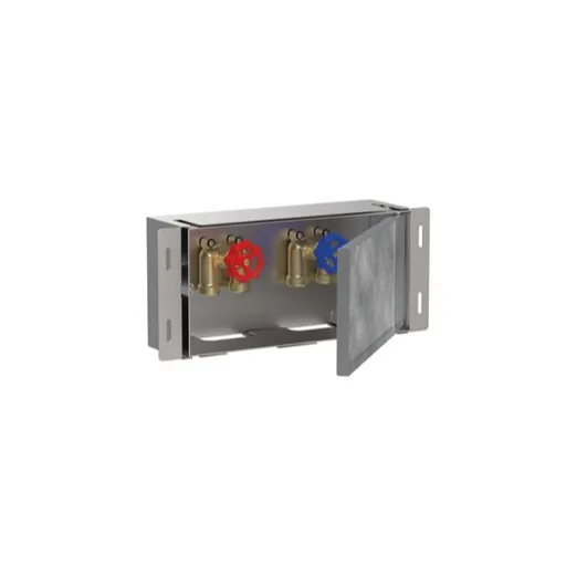 Hansgrohe XtraStoris Safe polička s dvierkami nehrdzavejúca oceľ 56100800