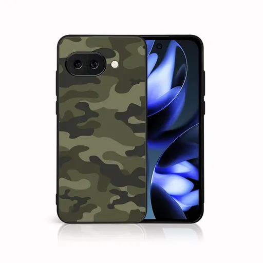 MY ART Ochranný kryt pre Google Pixel 9a GREEN CAMO (235)