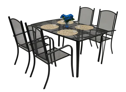 DEOKORK Záhradná kovová zostava NANCY 1+4