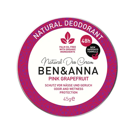 BEN&ANNA Tuhý dezodorant v tégliku Ružový grapefruit 45 g