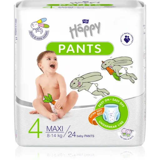 Bella Baby Happy Pants SIze 4 Maxi jednorazové plienkové nohavičky 8-14 kg 24 ks