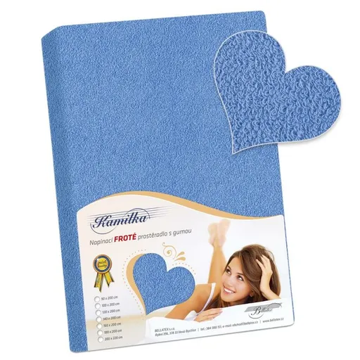 Bellatex Froté prestieradlo Kamilka modrá, 120 x 200 cm