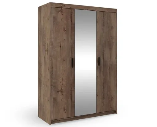 ArtLemp Šatníková skriňa ELLEN 3D so zrkadlom | dub lefkas