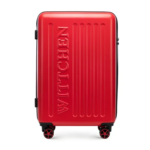 Stredný kufor ABS s reliéfnym logom červená 56-3A-502-35