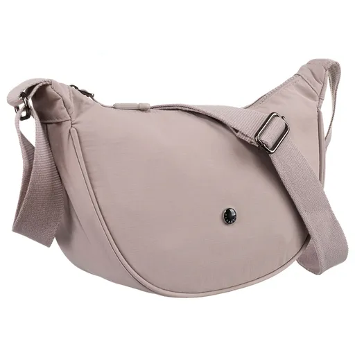 Jednokomorowa listonoszka damska w kolorze lila, odszyta z poliestru - Peterson