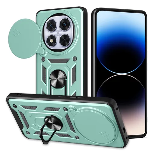 RING CAMERA Kryt s držiakom pre Xiaomi Redmi Note 14 Pro+ 5G zelený