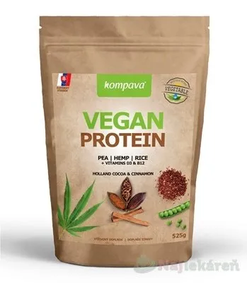 Kompava VEGAN PROTEIN čokoláda a škorica 1x525 g