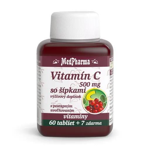 MedPharma Vitamín C 500 mg so šípkami 67 tabliet