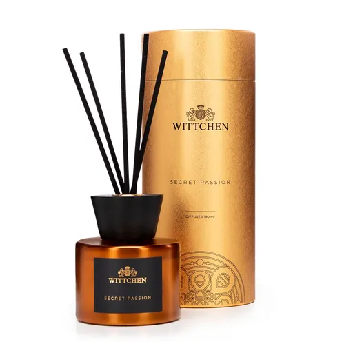 Szklany dyfuzor z drewnianą nakrętką duży Secret Passion 1-HD-101-G
