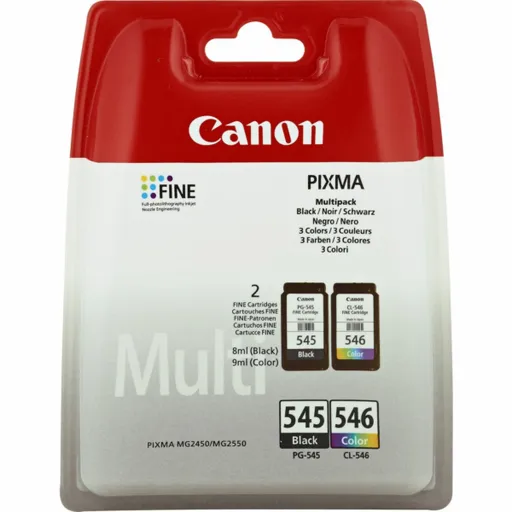 CANON PG-545 - originálna cartridge, čierna + farebná, 1x8ml/1x9ml