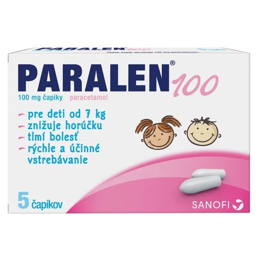 PARALEN 100 mg 5 čapíkov