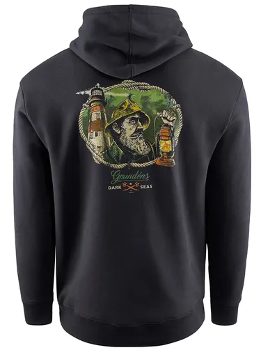 Grundéns mikina dark seas x grundens watchman hoodie black - s