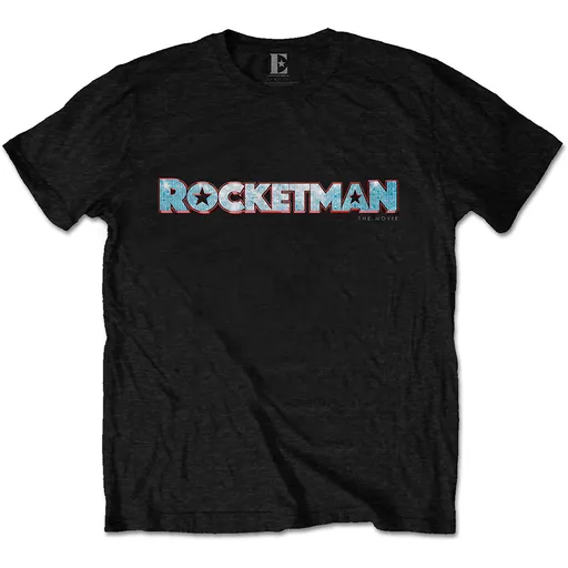 Elton John tričko Rocketman Movie Logo Čierna S