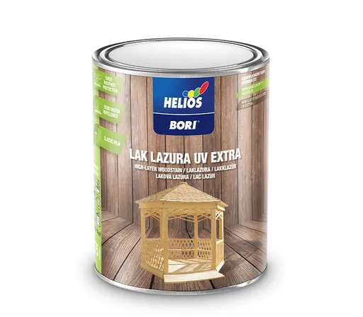 HELIOS BORI lazúra UV extra - Laková lazúra 0,75 l bezfarebná