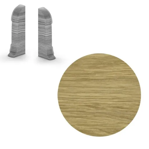 Koncovka k soklu Naturel Gallego , PVC dĺžka 0,5 cm, výška hrany 56 mm, NATNGTKR2