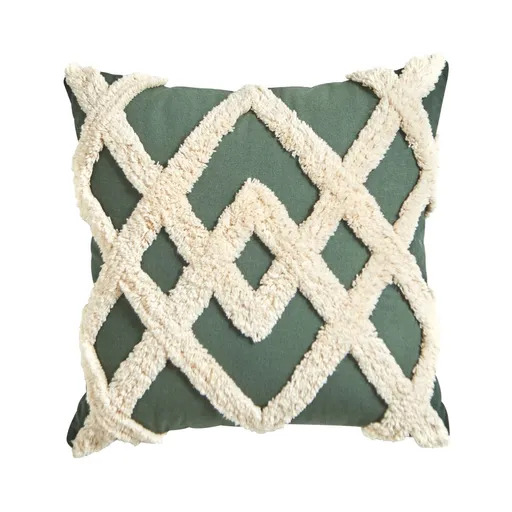 Vankúš s kožušinovou nášivkou