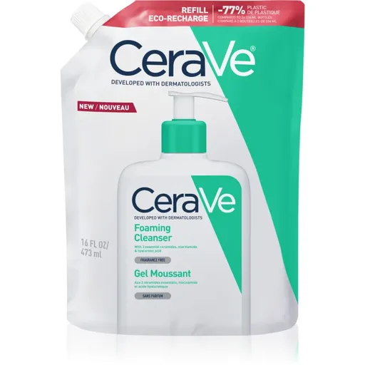 CeraVe Cleansers Foaming Cleanser čiastiaci penivý gél pre normálnu až mastnú pleť 473 ml