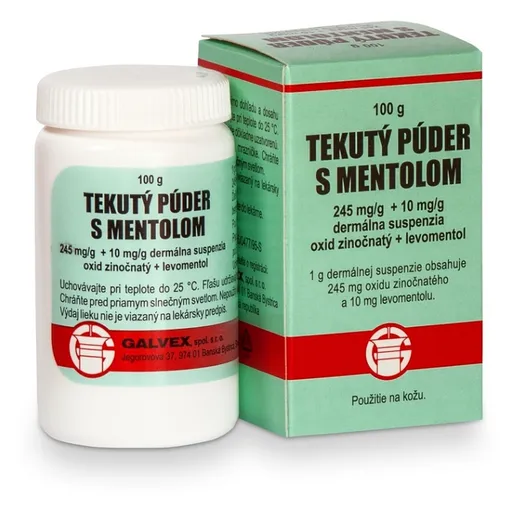 GALVEX Tekutý púder s mentolom 100 g