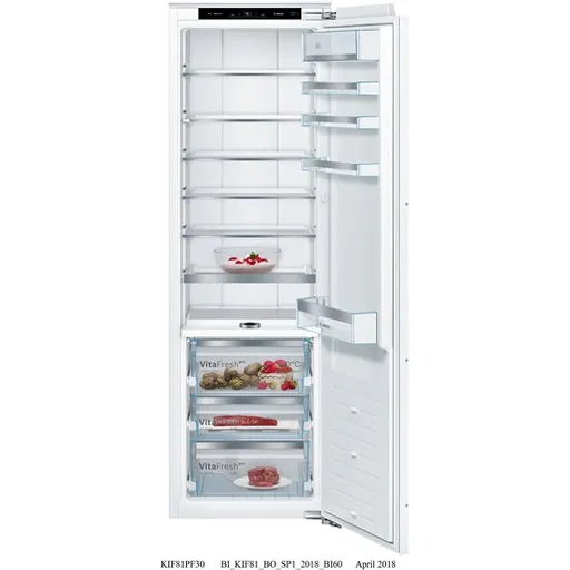 Bosch Serie 8 Vstavaná chladnička 177.2 x 55.8 cm ploché pánty KIF81PFE0
