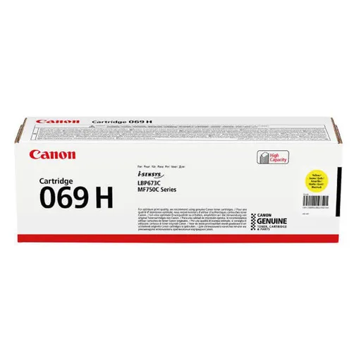 CANON 069H Y - originálny toner, žltý, 5900 strán