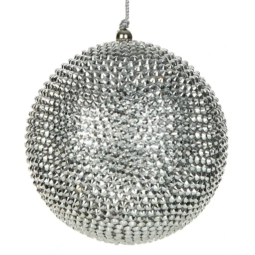 ArtFir Vianočná dekorácia GUĽA 1 | strieborná 10 cm