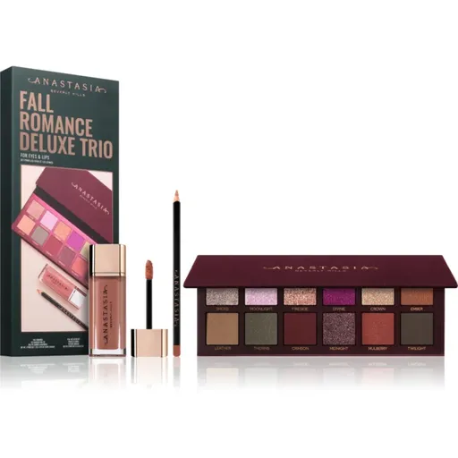 Anastasia Beverly Hills Fall Romance Deluxe Trio darčeková sada na oči a pery pre ženy
