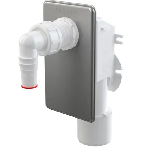 Sifon pračkový podomítkový, Alca nerez APS3