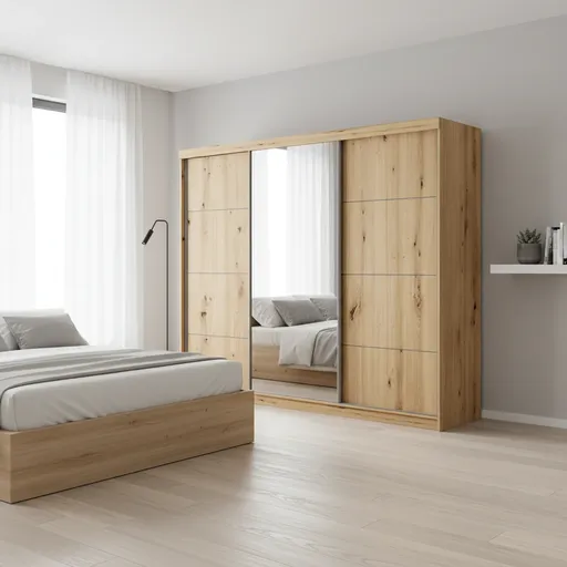 Elvisia Šatníková skriňa PALMA 250 | dub artisan