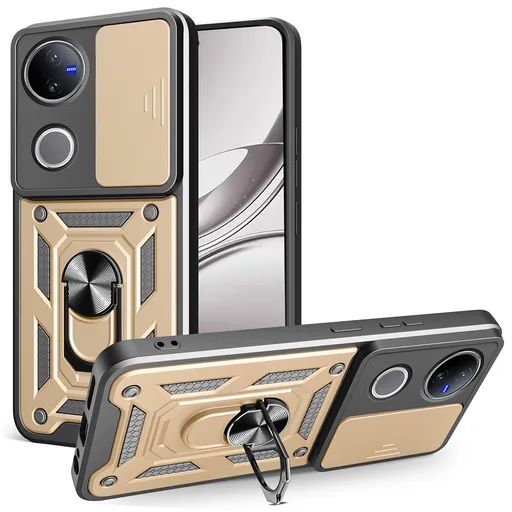 RING CAMERA Kryt s držiakom pre Vivo V50 5G zlatý