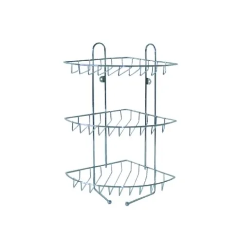 Kúpeľňová rohová polica, 3 poschodia