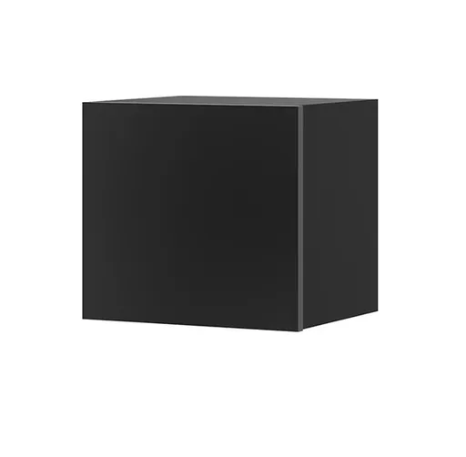 ArtGiB Závesná skrinka CALABRINI C-03 | čierna/čierny lesk