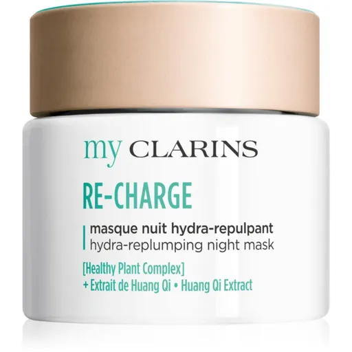 Clarins My Clarins Re-Charge Hydra-Replumping Night Mask energizujúca pleťová maska pre žiarivý vzhľad pleti 50 ml