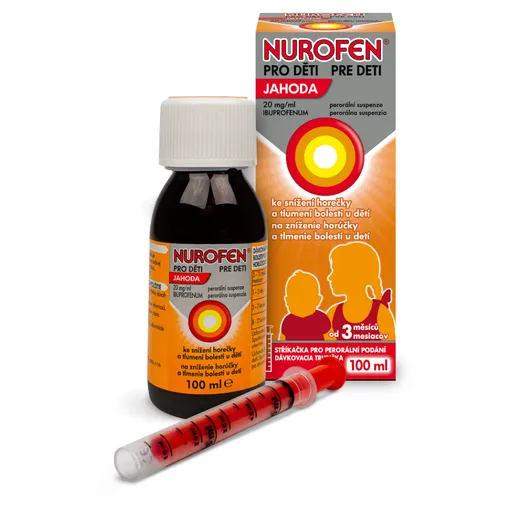NUROFEN pre deti Jahoda perorálna suspenzia 100 ml