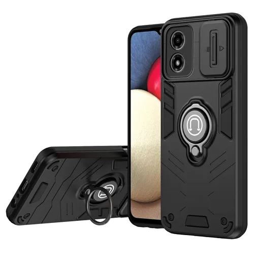 CAMPROTECT Kryt s držiakom pre Motorola Moto G04 / G24 / G24 Power čierny