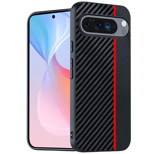 CARBON Ochranný obal pre Google Pixel 10 / Google Pixel 10 Pro BLACK RED
