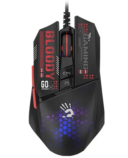 A4tech BLOODY W60 Max Mini, RGB podsvietená herná myš, 12000 DPI, čierna, USB