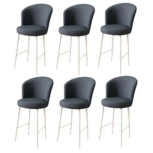 Súprava barových stoličiek Fora Anthracite and White, 6 ks, 6 ks