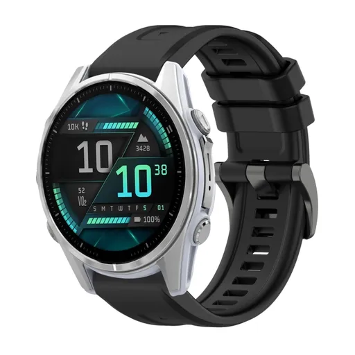 SILICONE Vymeniteľný remienok pre Garmin Fenix 8 43mm čierny