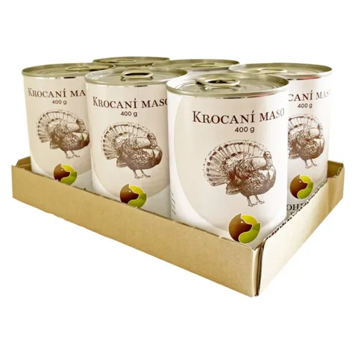 BOHEMIA PET FOOD Konzerva morčacie mäso vo vlastnej šťave pre psov 6x400g