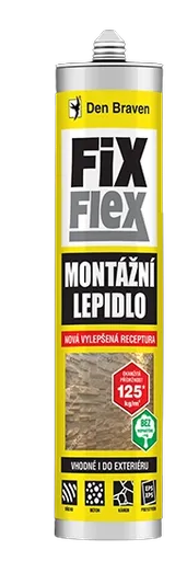 DEN BRAVEN - Montážne lepidlo FIX FLEX biela 310 ml