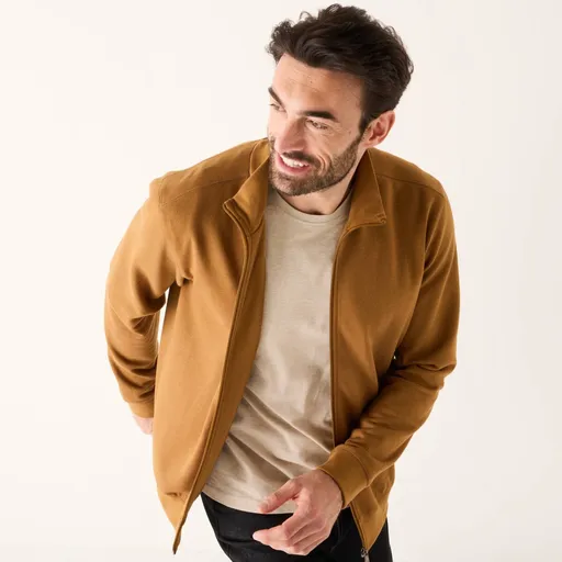 Jednofarebná mikina na zips