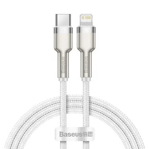 Kábel BASEUS Cafule USB-C/Lightning 2m White 20W