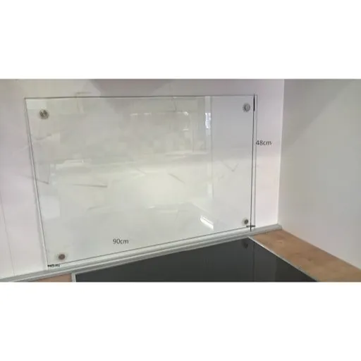 Sklo za varnou dosku Naturel 90x48 cm s úchyty SKLO90