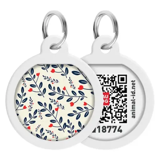 WAUDOG Identifikačná známka QR Rastliny 1 kus, Veľkosť: M