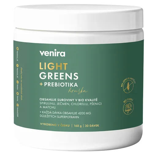 VENIRA Light greens prebiotiká hruška 168 g