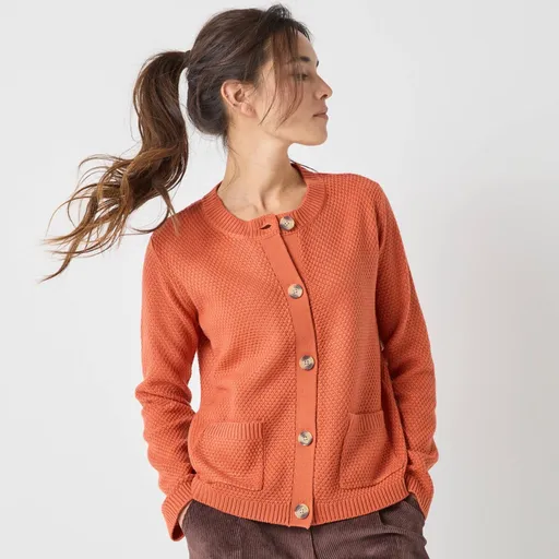 Sveter na zapínanie s perličkovým vzorom